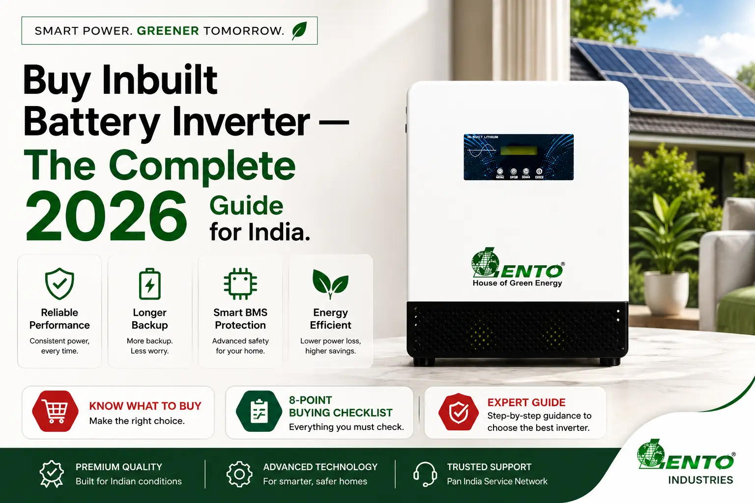 Buy Inbuilt Battery Inverter | Smart Power Backup