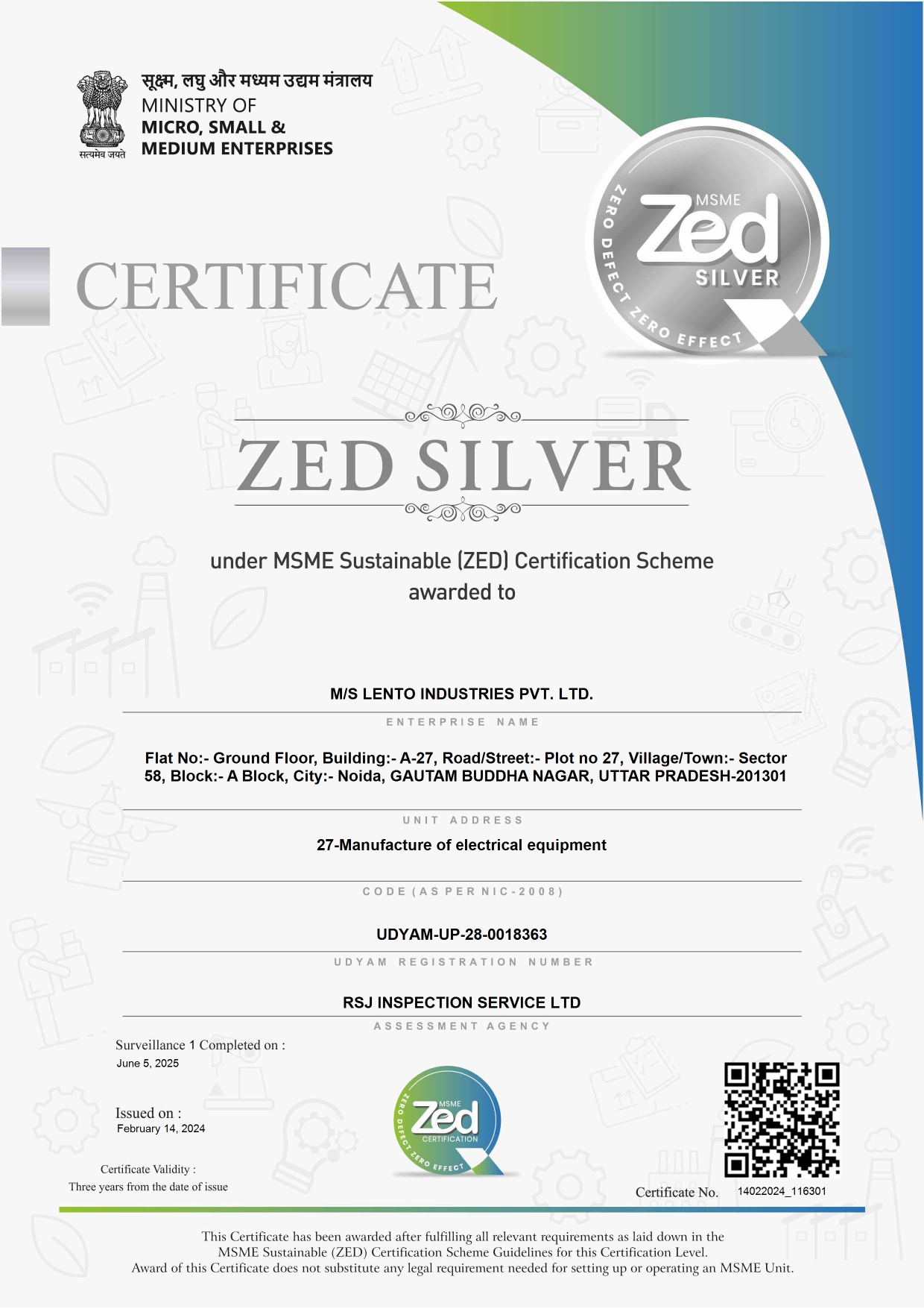 ZED Silver Certificate