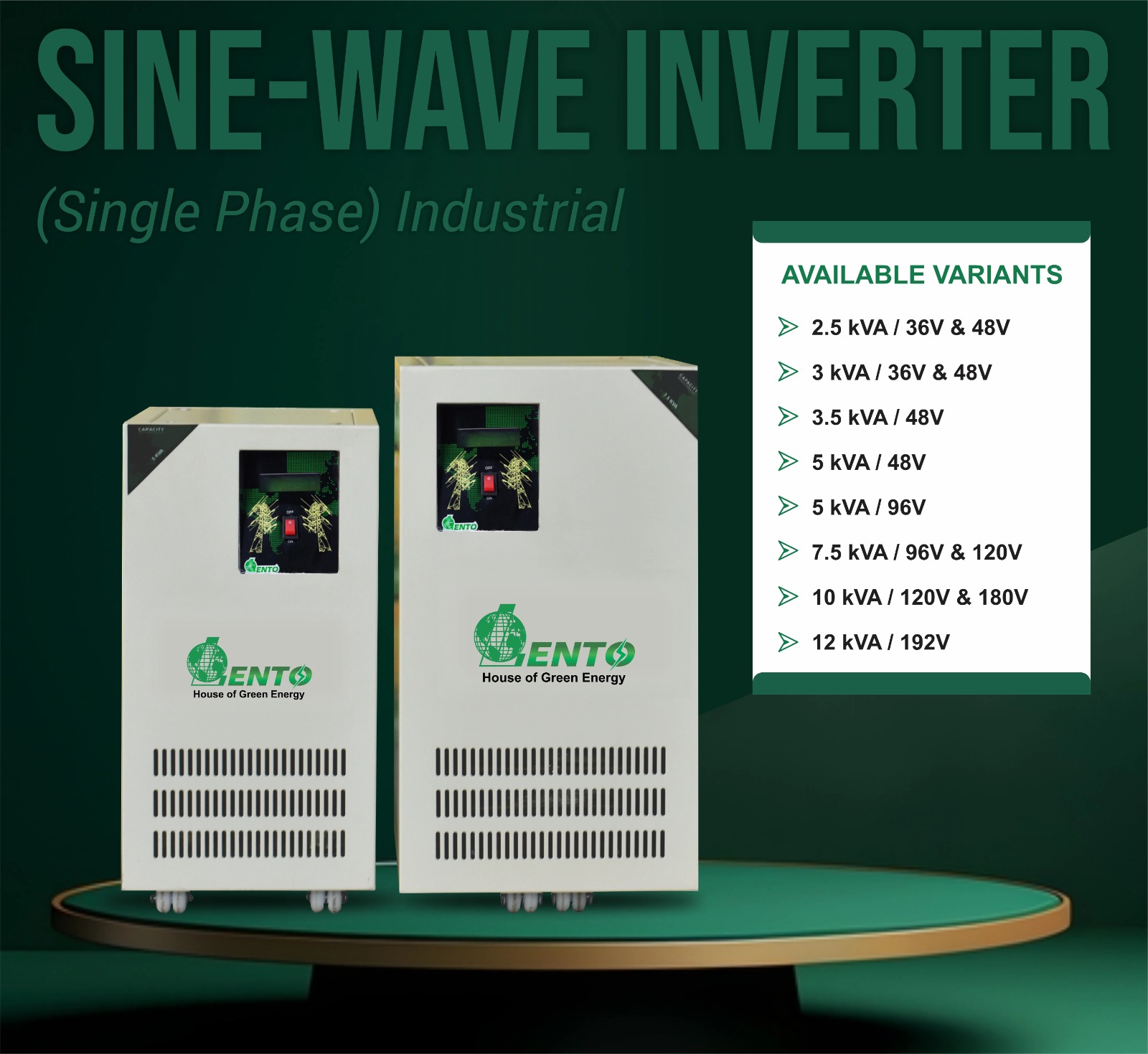 Sine Wave Inverter (Single Phase) – Industrial | Lento India