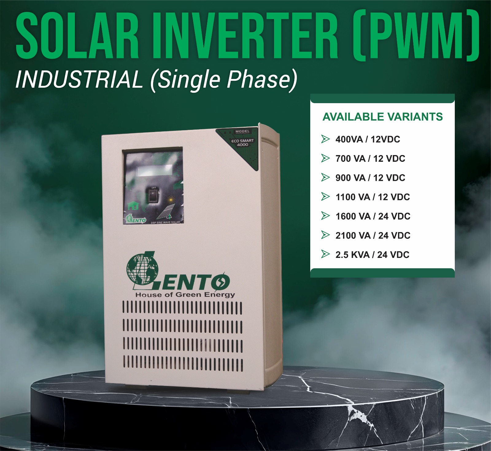 Solar Inverter (PWM) (Single Phase) – Industrial | Lento India